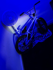 Tall Order 20 in BMX Bike White Frame Black Wheels Blue Pedals & Grips