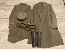 WWI WW1 US Engineer Officer Lieutenant Uniform Tunic Pants Cap Belt Lot Group