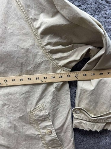 Vintage Polo Ralph Lauren Twill Mantel Trenchcoat Khaki Herren Größe L - Bild 11 von 14