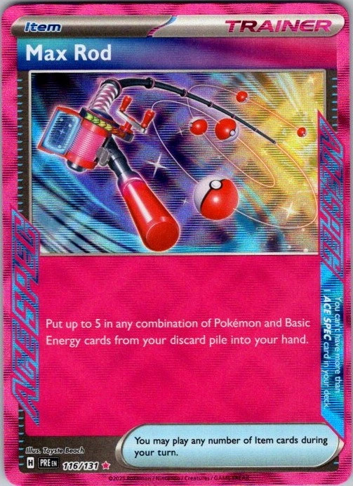 Max Rod 116/131 Prismatic Evolutions Ultra Rare LP Pokemon TCG