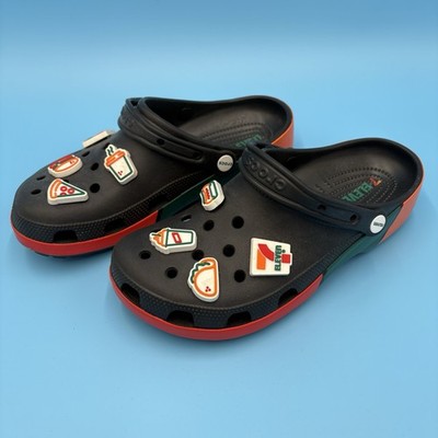 7-Eleven X Crocs Classic Clog 7-11 Exclusive Black Size 10 Men 12