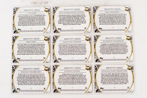 2018 Topps WWE Legends Identity Crisis Subset COMPLETE Bronze IC1-IC20 MINT/NM+ - Afbeelding 3 van 10