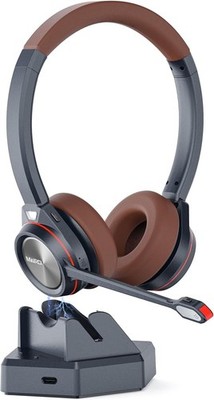 MAIRDI Bluetooth Headset Noise Cancelling Mikrofon 40H PC Büro Teams Zoom Skype