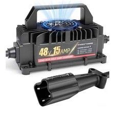 48 Volt 15 Amp Golf Cart Battery Charger Yamaha G29 Drive 2 With 3 Pin Leaf Plug