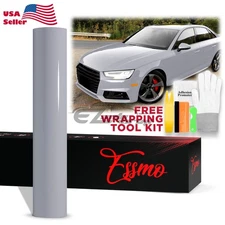 ESSMO PET Super Gloss Light Nardo Gray Car Vehicle Vinyl Wrap Decal Like Paint