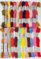 24 DMC Retors 4 Embroidery Floss Lot of 24 Different Colors Z