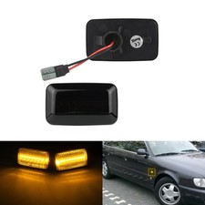 2x LED Seitenblinker Schwarz Linse für Audi A6 80/A6 80 Avant 94-97 Blinkleuchte