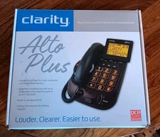 Clarity Alto Plus Phone Hearing Impairment New Open Box Red & Black 