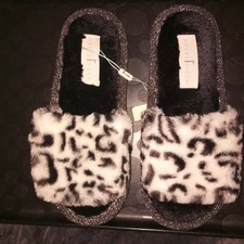 HSE24 Rita Pfeffinger Hausschuhe schwarz weiß Leo NEU Größe 36 - 37