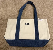 Gap Denim Mini Tote Bag With Logo and Denim Straps - NWT