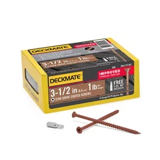 Deckmate 3-1/2 in. Red Star-Flat Head Wood Deck Screw (1 lb. / 56-Piece)