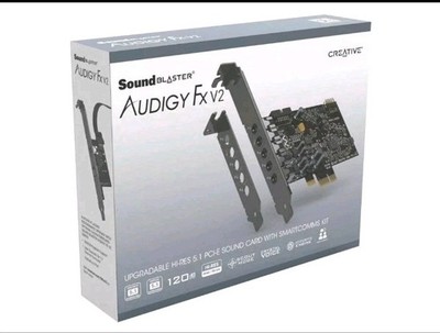 Creative Sound Blaster Audigy Fx V2 Hi-res PCI-e Sound Card with 5.1