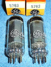 2 NOS GE 5763 Vacuum Tubes - 8-Watt Beam Power Pentodes for Jukeboxes and Radios
