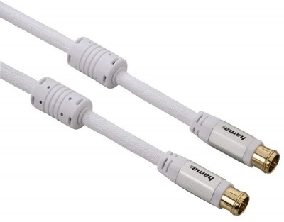 Hama Sat TV Antennen-Kabel Anschluss-Kabel Quick-Fix 90dB 4K UHD HD Koax-Kabel