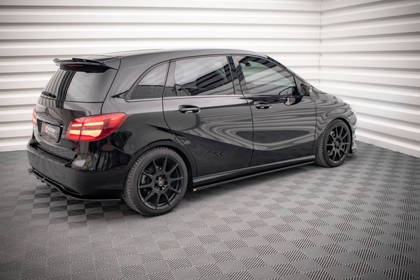 Seitenschweller Ansatz FüR Mercedes-Benz B W246 Facelift Schwarz Schwelleransatz-image