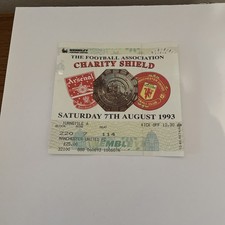 RARE MANCHESTER UNITED V ARSENAL FA CHARITY SHIELD 1993 TICKET STUB