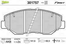 VALEO Bremsbelagsatz Scheibenbremse FIRST 301757 für HONDA CR CIVIC ELEMENT YH 5