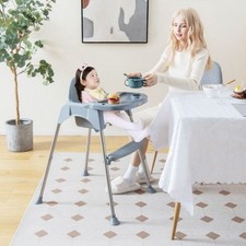6-in-1 Convertible Baby High Chair w/ Adjustable Tray