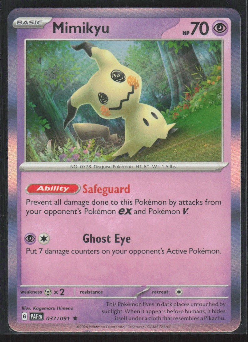2024 Scarlet & Violet Series - Paldean Fates Mimikyu Rare #37