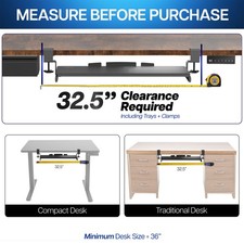 VIVO Extra Sturdy Clamp-on Computer Keyboard and Mouse Under Desk Slider Tray