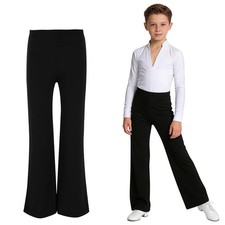 Kids Boys Classic Jazz Latin Dance Pants Bootcut Pants Flared Leggings Trousers 