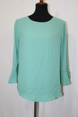 Violet + Claire Sz S Mint Green Pullover Knit Top 3/4 Bow Tied Sleeves