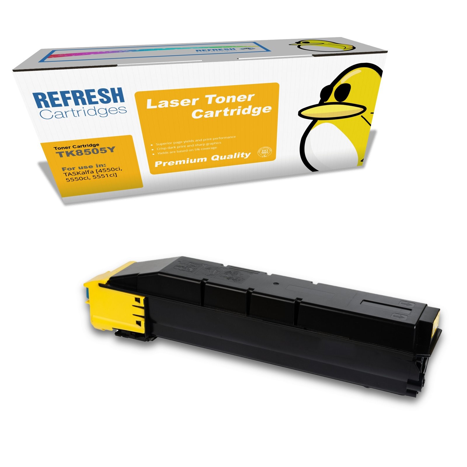 Refresh Cartridges Yellow TK8505Y Toner Compatible With Kyocera Printers