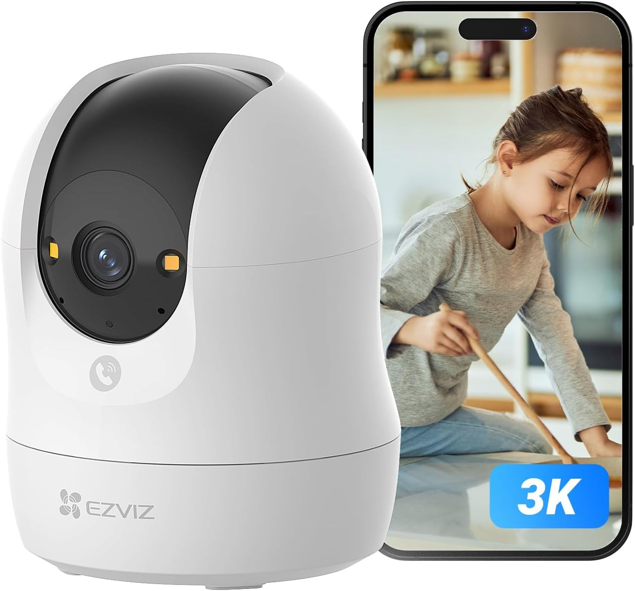 EZVIZ C6N G1 5MP 3K: Design Minimale e Sicurezza Top per Interni