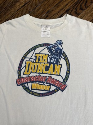 Vintage Adidas Tim Duncan Character Award T Shirt San Antonio Spurs Men s Medium