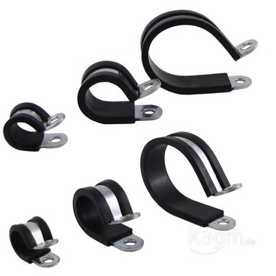 Rohrschellen gummiert Leitungsschellen Schlauchschelle RSGU 8 bis 40mm DIN 3016