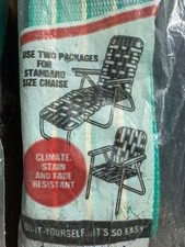 New Vintage Wellington Re-Web Kit Lawn Chair Webbing Total 49 ft Green and White