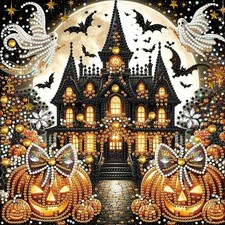 Halloween 5D Diamond Art Kit for Adults 12 x 12 Inch DIY Craft