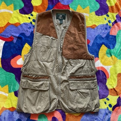 Vintage Orvis Fly Fishing Vest Jacket Mens Large Tan Brown Pockets Fish Outdoors