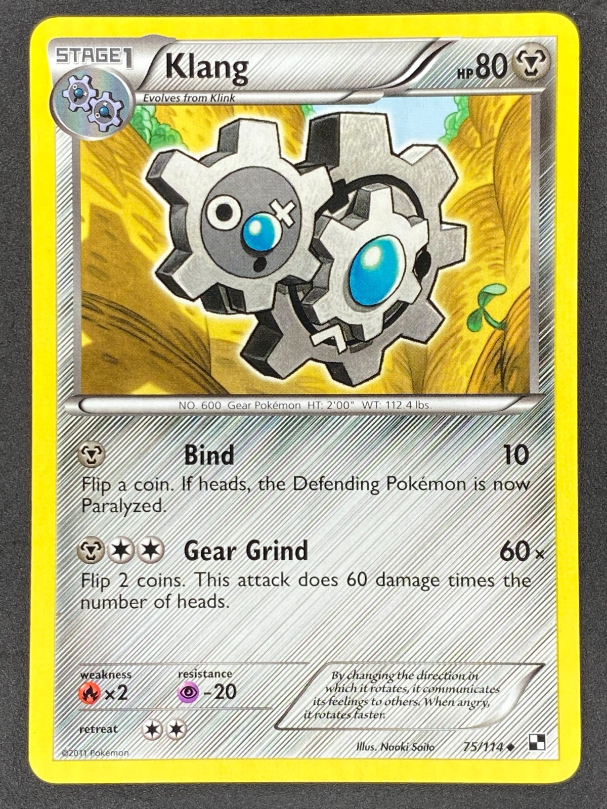 Pokémon Klang 75/114 BLW Black & White NM