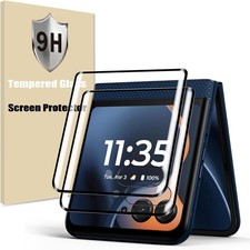 2 Pack for Motorola Razr 2025/2024 Front Screen Protector,3D Curved Tempered Gla