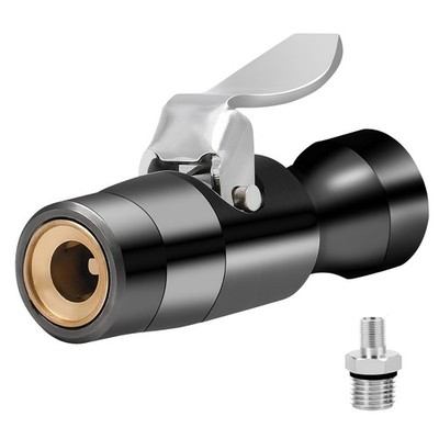 Portable Air Chuck 1/4'' FNPT Lock On Open Flow Two Steel Jaws No Leakage