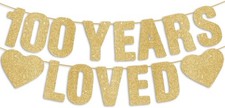Birthday 100 Years Young Milestone 100 Year Old Pre-Strung Banner