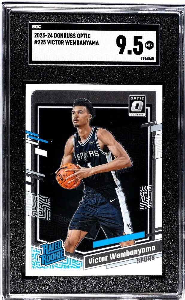 2023-24 Donruss Optic #225 Victor Wembanyama SGC 9.5 MINT+
