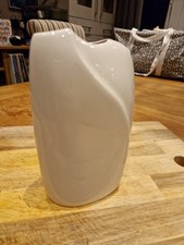 Vintage Arabia Finland Lumina White Ceramic Vase Designed by Pauli Partanen