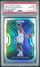 Anthony Edwards Rookie Silver Prizm PSA 10 258 Antman 2020 Panini Prizm NBA 