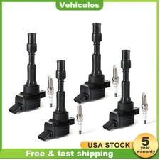 4x Ignition Coil & Spark Plug Set for 2017-2022 Kia Optima Forte5 2.0L L4 UF816