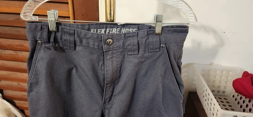 NEW Duluth Trading Co. Men’s Grey Flex Fire Hose Carpenter Pants 32x32-NWOT - Afbeelding 2 van 12