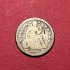 (1) Beautiful Toned Antique 1853-P Seated Liberty Dime CHOICE G-GOOD NICE FILLER