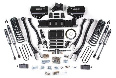 BDS 4'' LIFT,FOX 2.0,OVERLOAD,3'' BLOCK,4-LINK,19-24 RAM 3500 DIESEL 4WD,8-BOLT