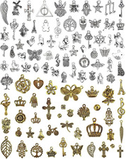 100PCS Wholesale Lots Mixed Charms Pendants DIY for Necklace Bracelet Jewelry Ma