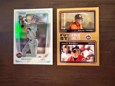 (2) 1995 2011 Topps Bowman Chrome Brandon Nimmo David Wright Refractor Mets