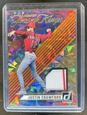 2024 Panini Donruss Justin Crawford Prospect Jersey Kings Orange Ice #PJK-JC