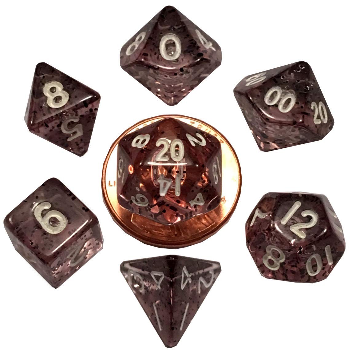 Ethereal Black 10mm Mini Polyhedral Dice Set 2490₽