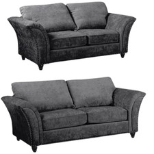 High Back 3+2 Seater Fabric Sofa – Truffle Grey | Free UK Delivery