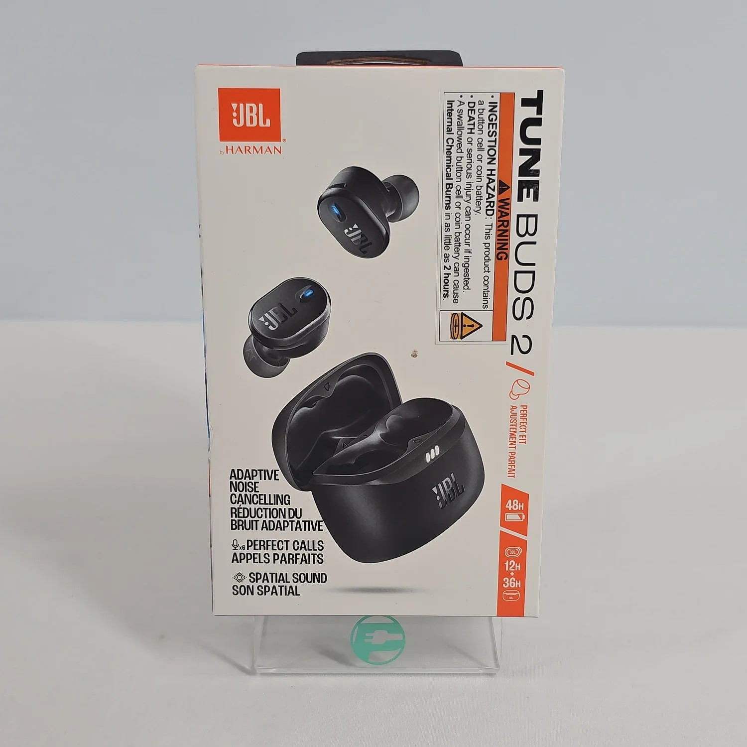 New JBL Tune Buds 2 Noise Cancelling Wireless Earbuds Black JBLTBUDS2BLKAM